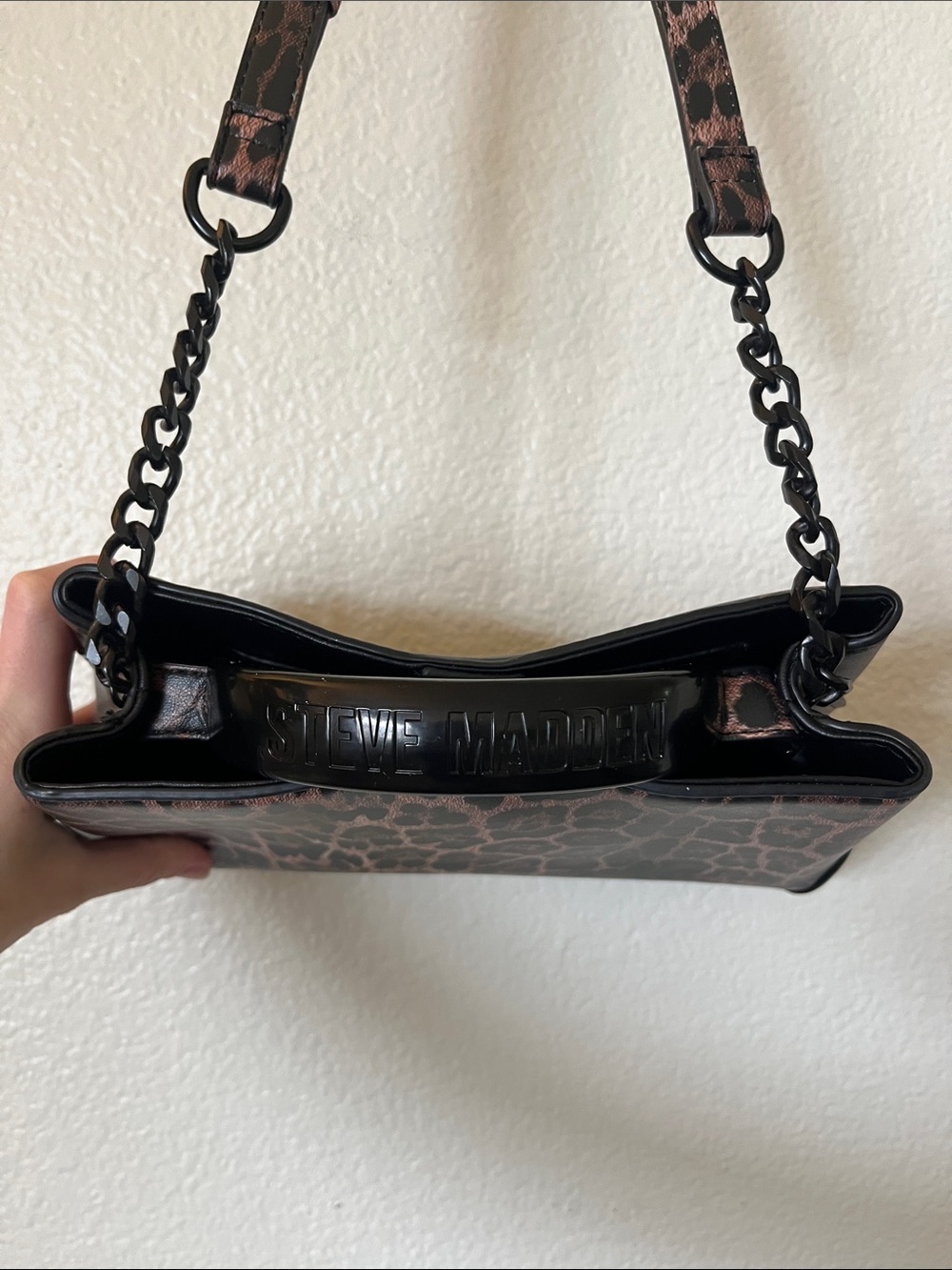 Steve Madden Leopard Print Crossbody Bag in Brown and Black - Picture 2 of 13